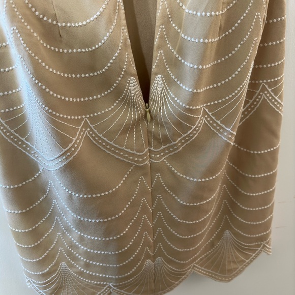 Antonio Melani Classy lined zip dress kaki color excellent preowned sz2 Party - Picture 9 of 16